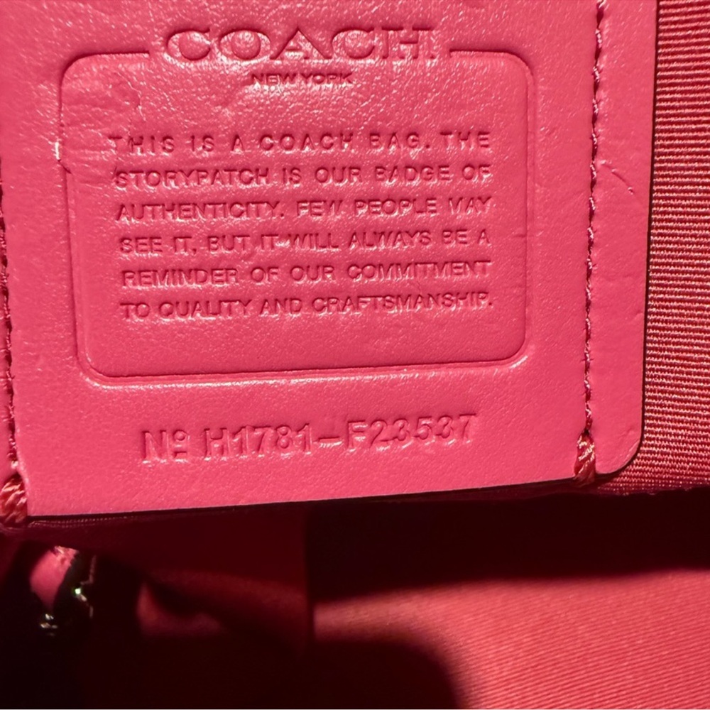 Coach Hot Pink Leather Shoulder Bag • LIKE NEW - Picture 8 of 13